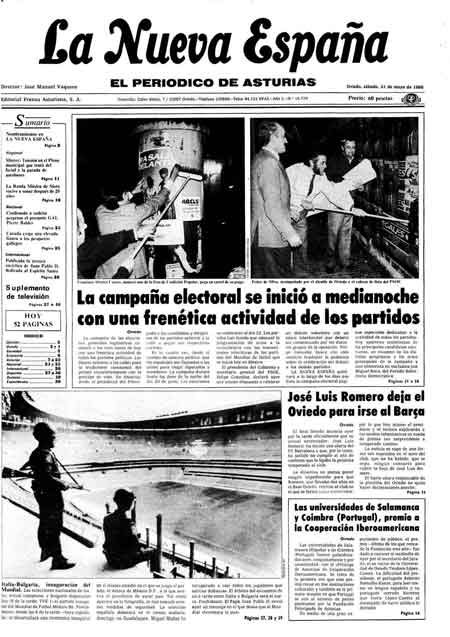 Portada Sábado 31 de  de 1986