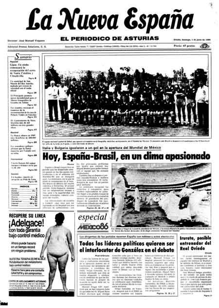 Portada Domingo 1 de  de 1986