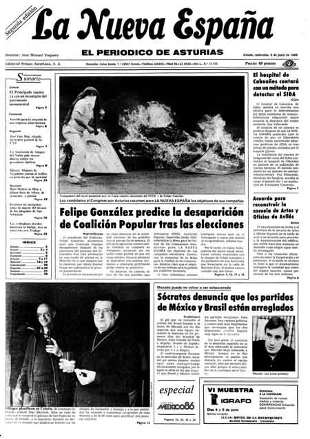 Portada Miércoles 4 de  de 1986