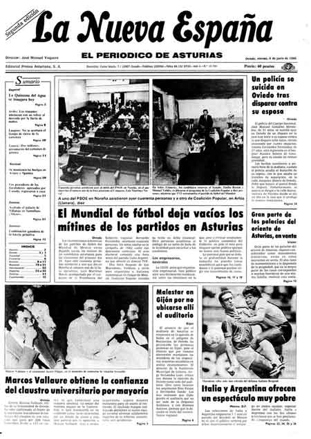 Portada Viernes 6 de  de 1986