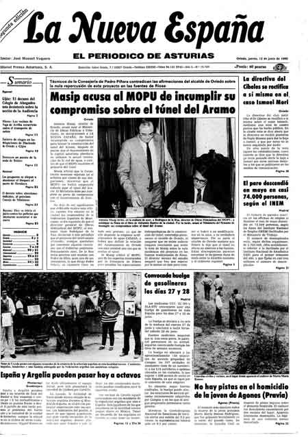 Portada Jueves 12 de  de 1986