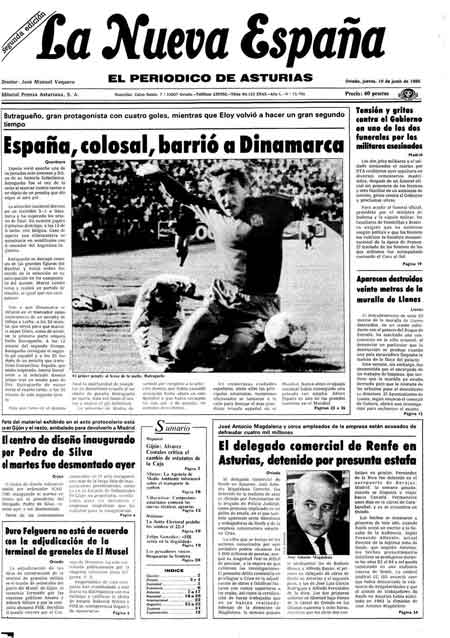 Portada Jueves 19 de  de 1986
