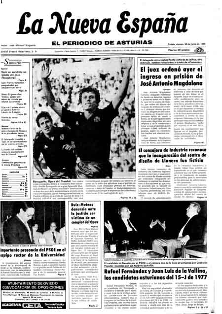 Portada Viernes 20 de  de 1986