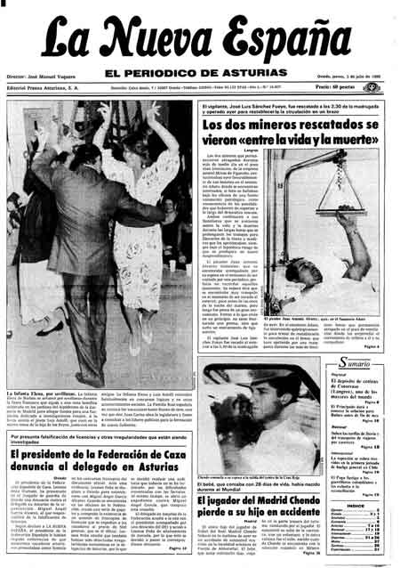 Portada Jueves 3 de  de 1986