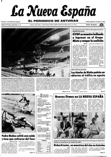 Portada Miércoles 9 de  de 1986