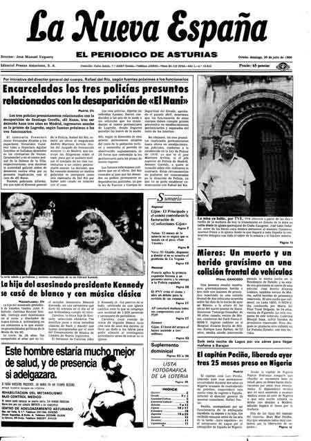 Portada Domingo 20 de  de 1986