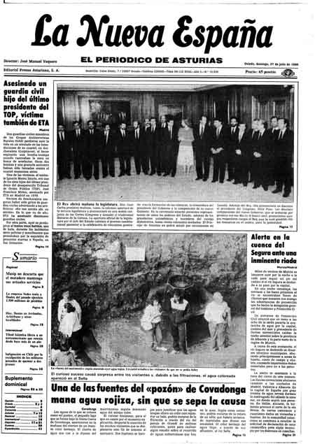 Portada Domingo 27 de  de 1986
