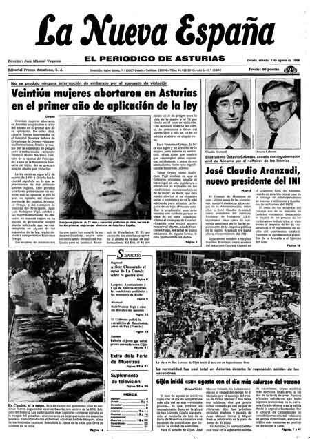 Portada Sábado 2 de  de 1986