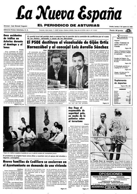 Portada Martes 5 de  de 1986
