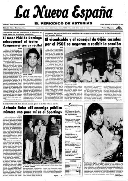 Portada Miércoles 6 de  de 1986