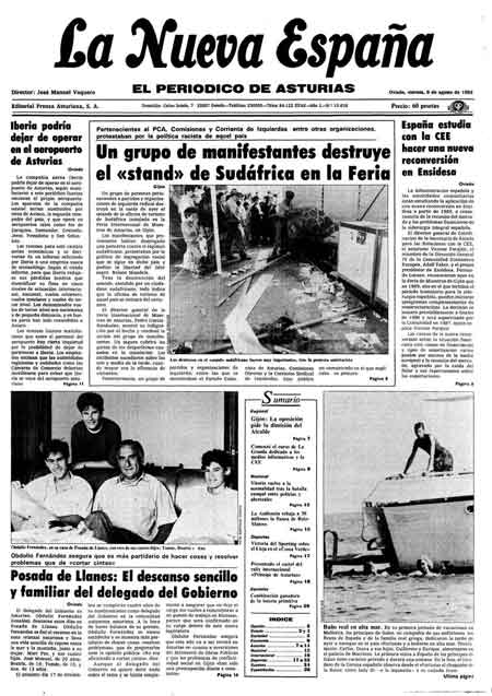 Portada Viernes 8 de  de 1986