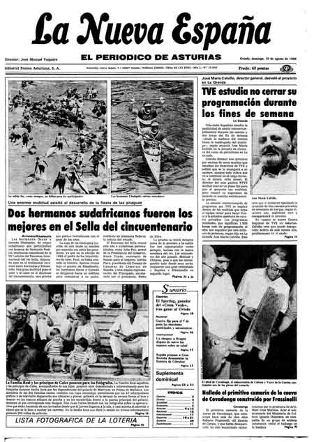 Portada Domingo 10 de  de 1986