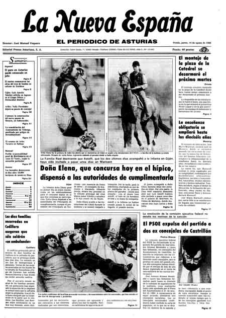 Portada Jueves 14 de  de 1986