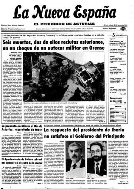 Portada Sábado 30 de  de 1986