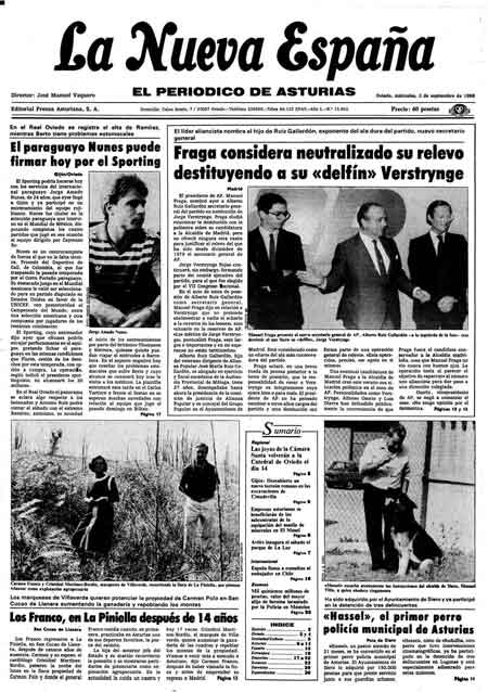 Portada Miércoles 3 de  de 1986