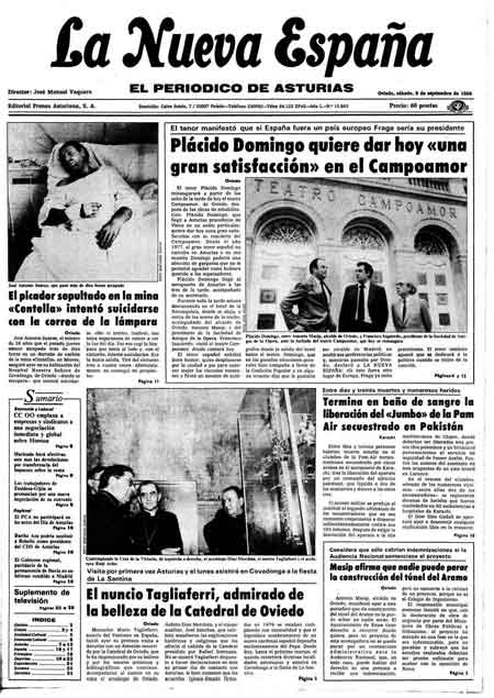 Portada Sábado 6 de  de 1986