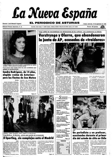 Portada Miércoles 10 de  de 1986