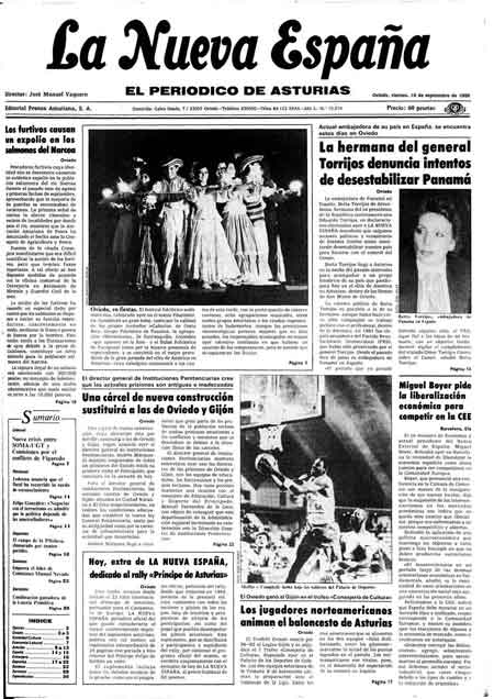 Portada Viernes 19 de  de 1986