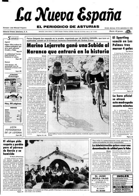 Portada Domingo 28 de  de 1986