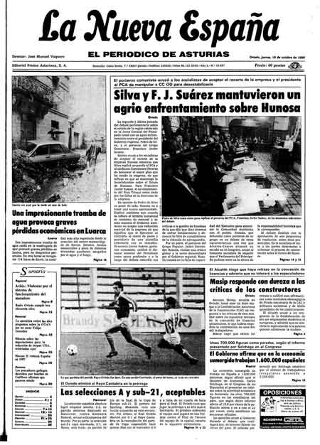 Portada Jueves 16 de Octubre de 1986