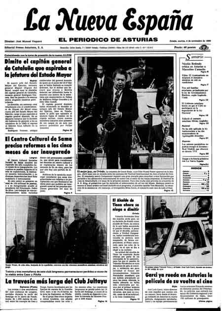 Portada Martes 4 de Noviembre de 1986