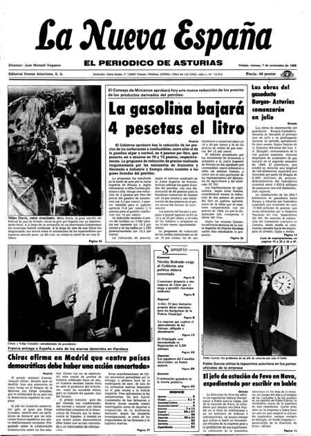 Portada Viernes 7 de Noviembre de 1986