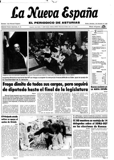 Portada Miércoles 3 de Diciembre de 1986