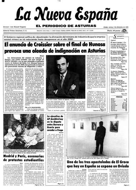 Portada Viernes 5 de Diciembre de 1986