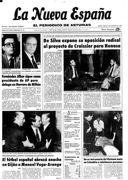 Portada Sábado 6 de Diciembre de 1986