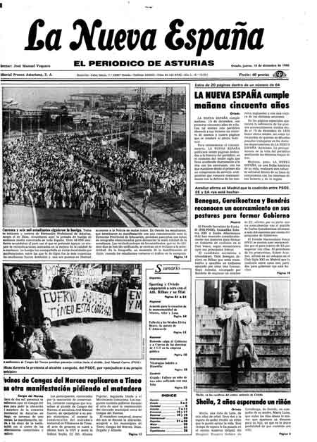 Portada Jueves 18 de Diciembre de 1986