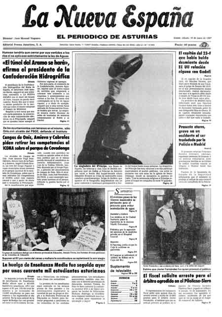 Portada Sábado 10 de  de 1987