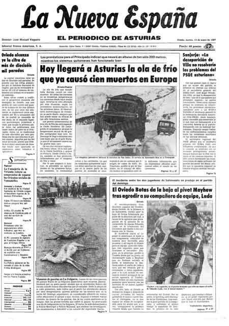 Portada Martes 13 de  de 1987