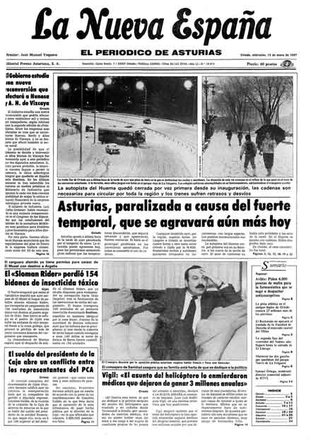 Portada Miércoles 14 de  de 1987