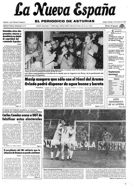 Portada Domingo 18 de  de 1987