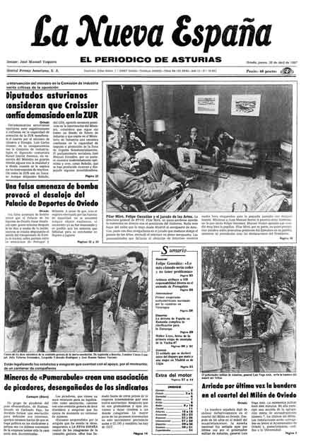 Portada Jueves 30 de  de 1987