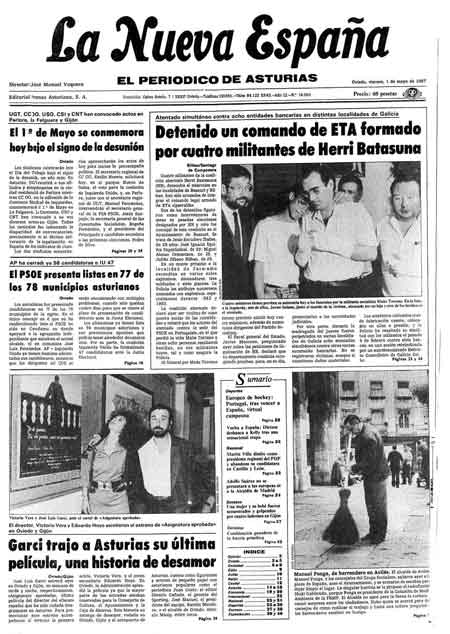 Portada Viernes 1 de  de 1987