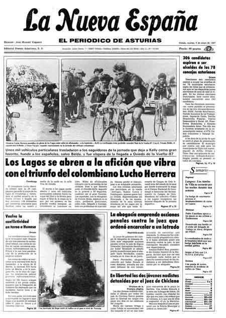 Portada Martes 5 de  de 1987