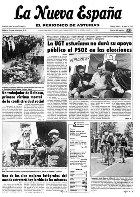 Portada Jueves 7 de  de 1987