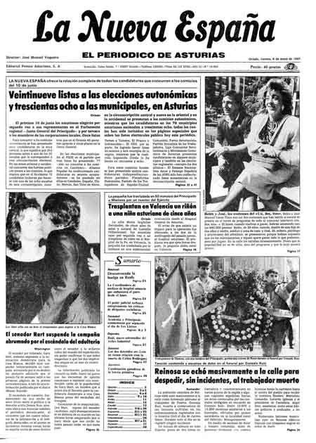 Portada Viernes 8 de  de 1987