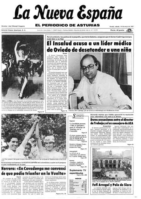 Portada Sábado 16 de  de 1987