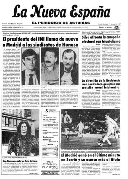 Portada Domingo 17 de  de 1987