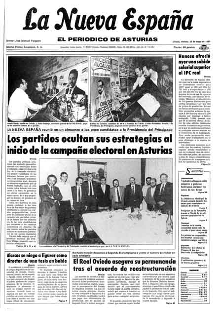 Portada Viernes 22 de  de 1987