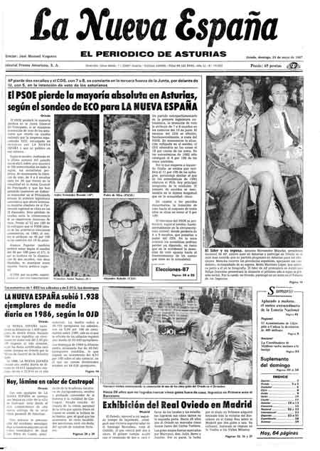 Portada Domingo 24 de  de 1987