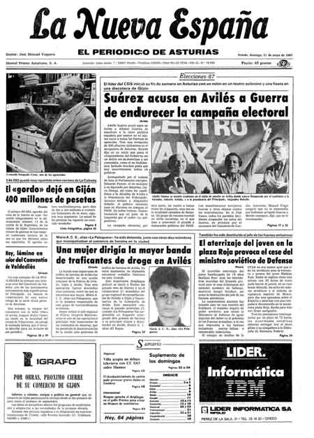 Portada Domingo 31 de  de 1987