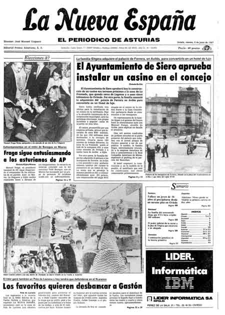 Portada Viernes 5 de  de 1987