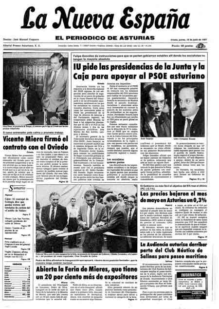 Portada Jueves 18 de  de 1987