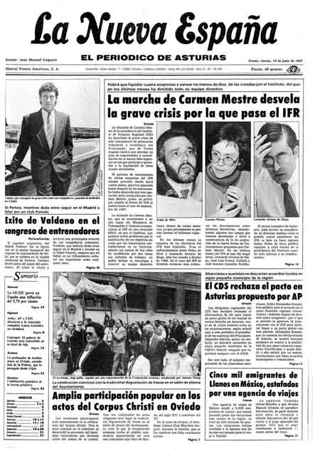 Portada Viernes 19 de  de 1987