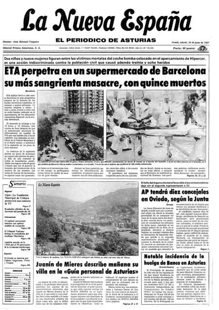 Portada Sábado 20 de  de 1987