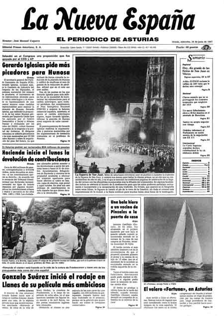 Portada Miércoles 24 de  de 1987