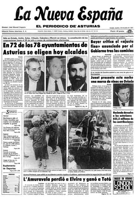 Portada Martes 30 de  de 1987